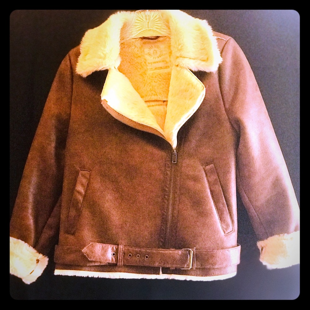 Team Zara Girls Outerwear Faux Leather Jacket